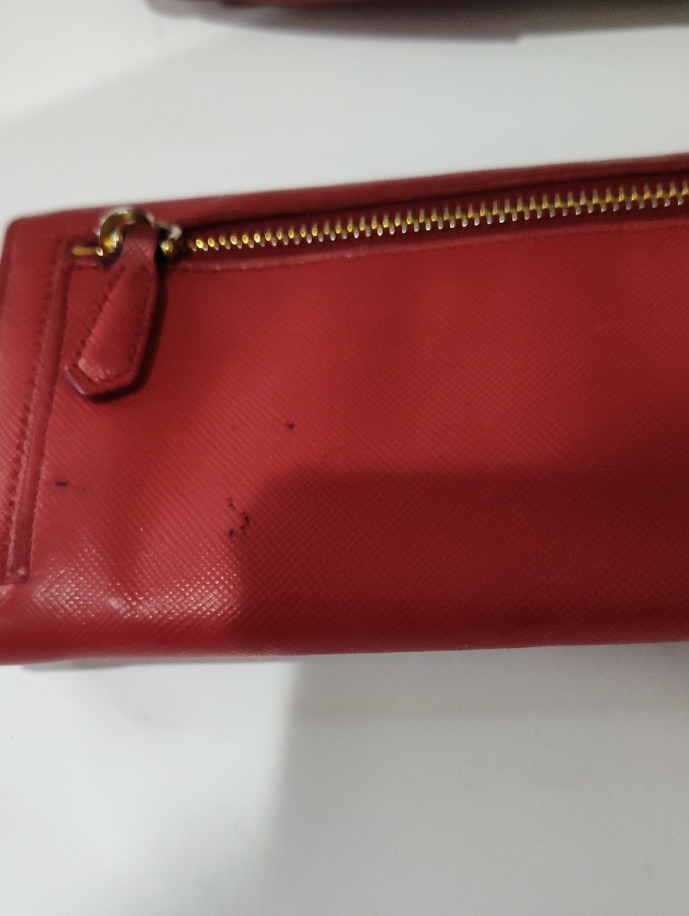 Prada Beige Canvas Tote with Red Leather Trim and Wallet - Picture 14 of 14